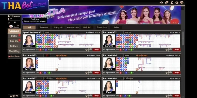 AG - Sảnh casino trực tuyến THABET