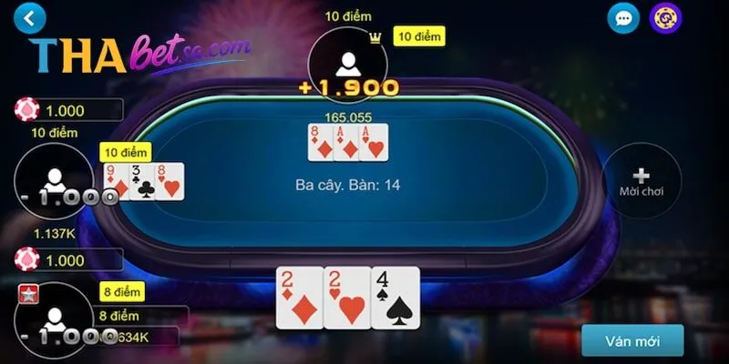 ĐÁNH BÀI ONLINE THABET MỞ RA THẾ GIỚI ĐỎ ĐEN CHẤT LƯỢNG 4 Game Ba Cây siêu thú vị tại Thabet