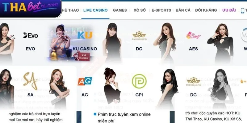 Đôi nét về sảnh casino trực tuyến THABET