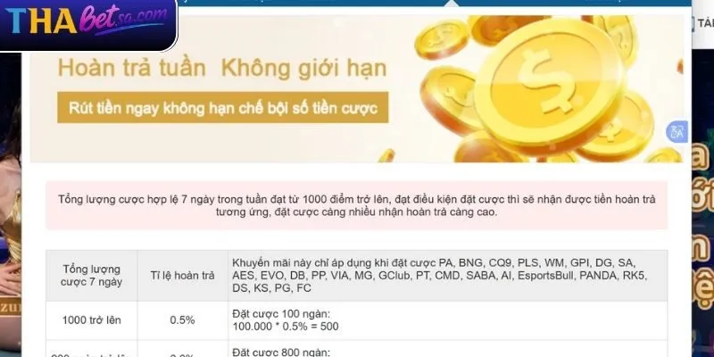 Sơ lược về khuyến mãi hoàn tiền theo tuần